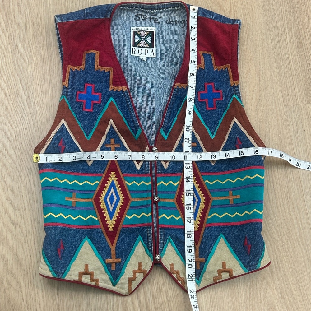 Vintage Hairston Roberson Ropa Western Vest - Picture 2 of 8
